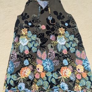 Anthropologie Black Floral Mini Dress